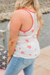 Fight For Peace Button Tank- Coral
