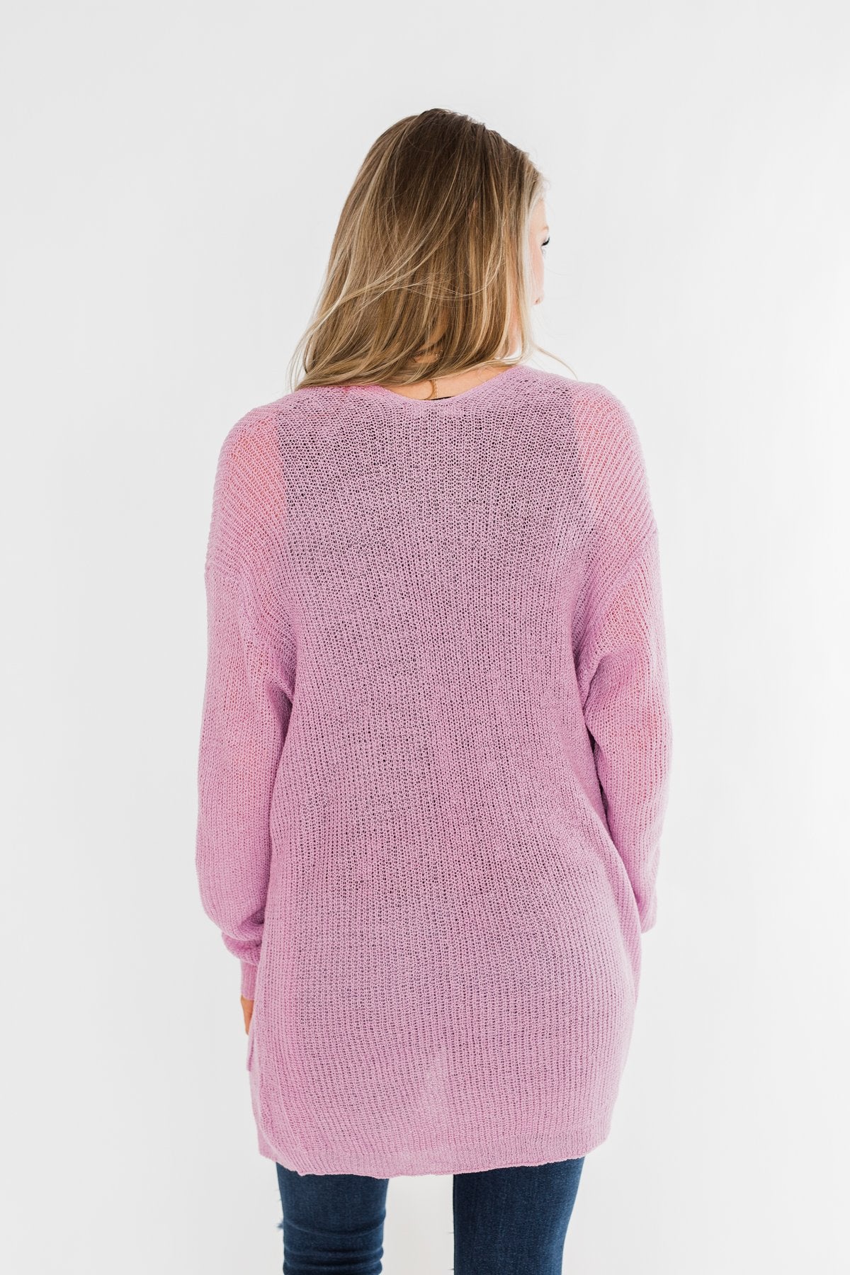 Layered With Love Knitted Cardigan- French Rose