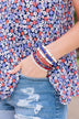Love Being Girly Bracelet Set- Red, White, & Blue