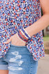 Love Being Girly Bracelet Set- Red, White, & Blue