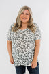 Forever Fierce Leopard Knit Top- Ivory & Grey