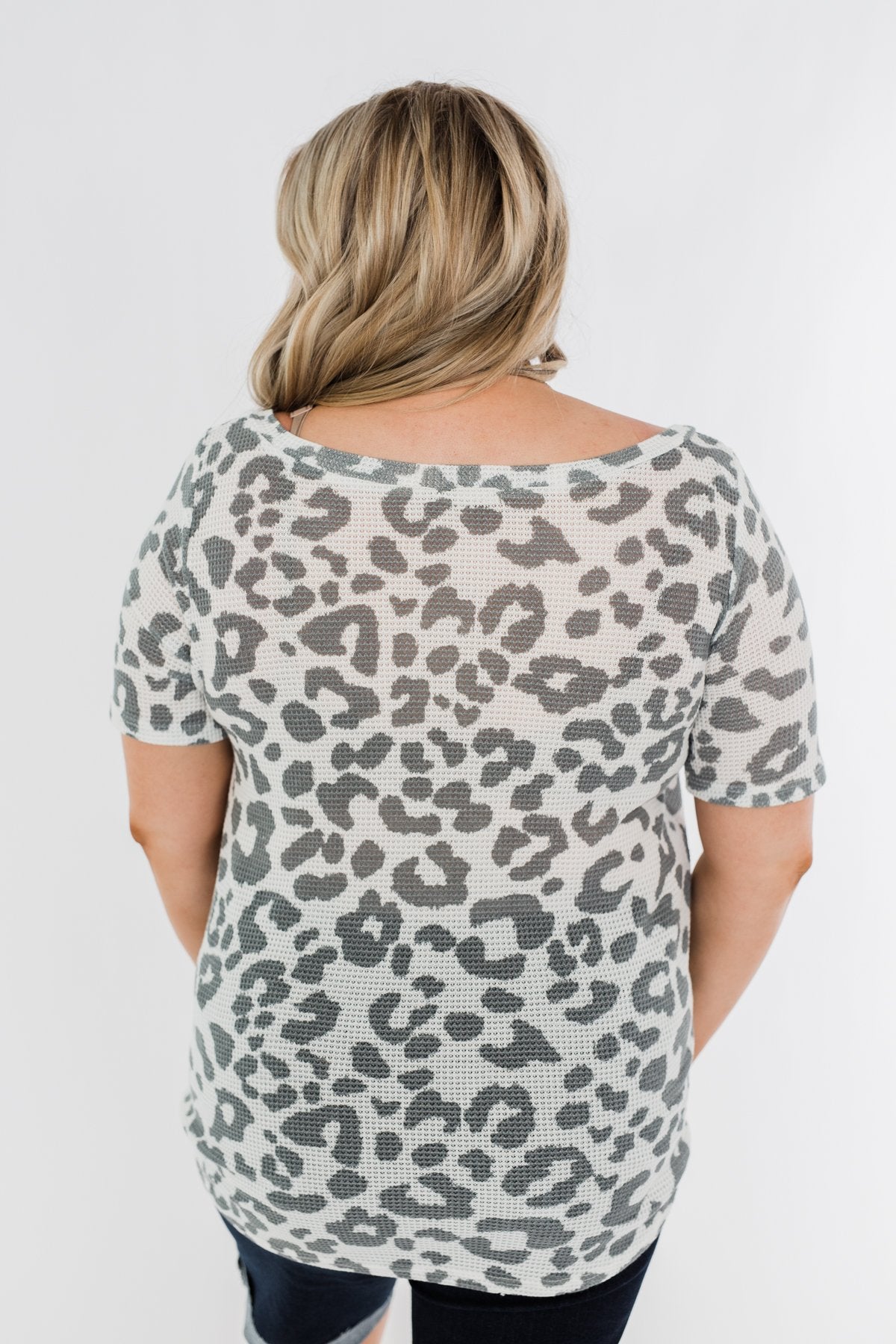 Forever Fierce Leopard Knit Top- Ivory & Grey