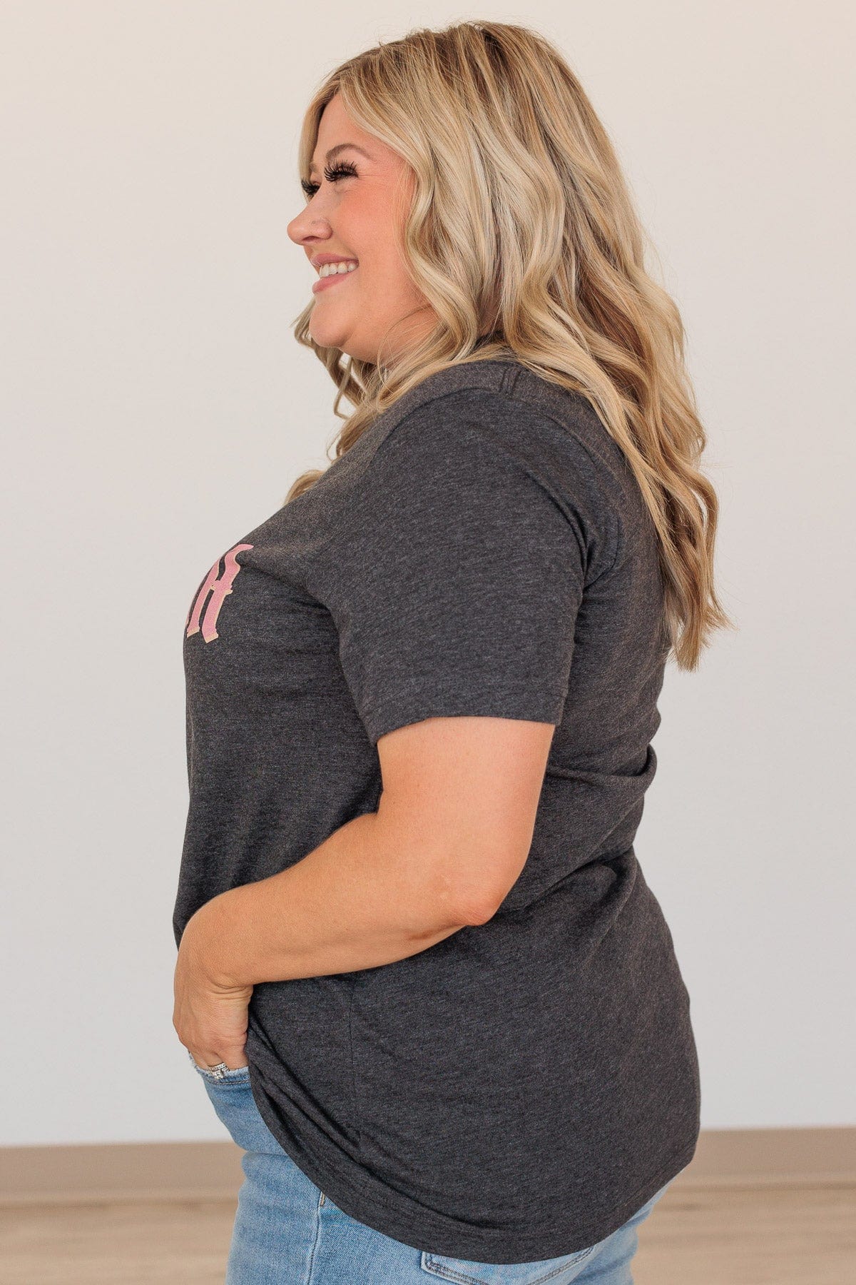 Electric Love "Mama" Graphic Tee- Charcoal