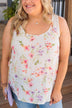 Eye Catching Beauty Floral Tank- Ivory