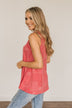 All American Girl Bandana Print Tank Top- Red