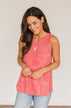 All American Girl Bandana Print Tank Top- Red