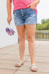KanCan High-Rise Button Fly Shorts- Alma Wash