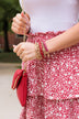 Bling Queen Gold Bracelet Set- Burgundy