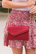 Love You Endlessly Clutch Purse- Red