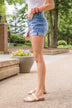 KanCan High-Rise Button Fly Shorts- Alma Wash