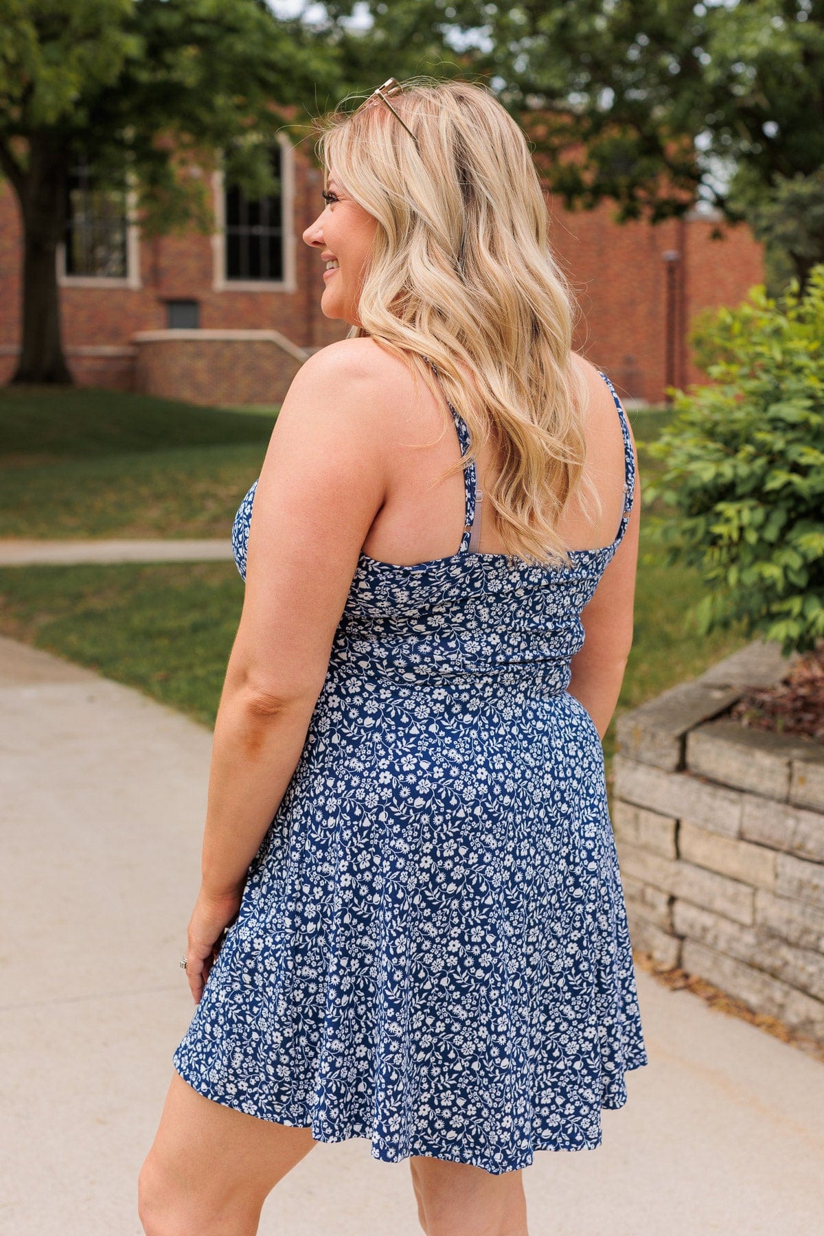Parade Through The Streets Mini Dress- Navy