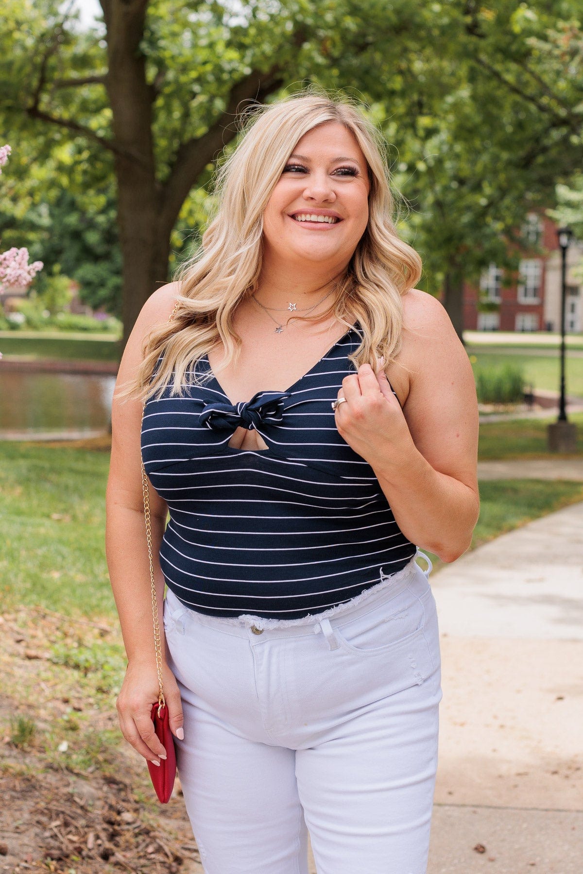 All The Best Things Striped Bodysuit- Navy