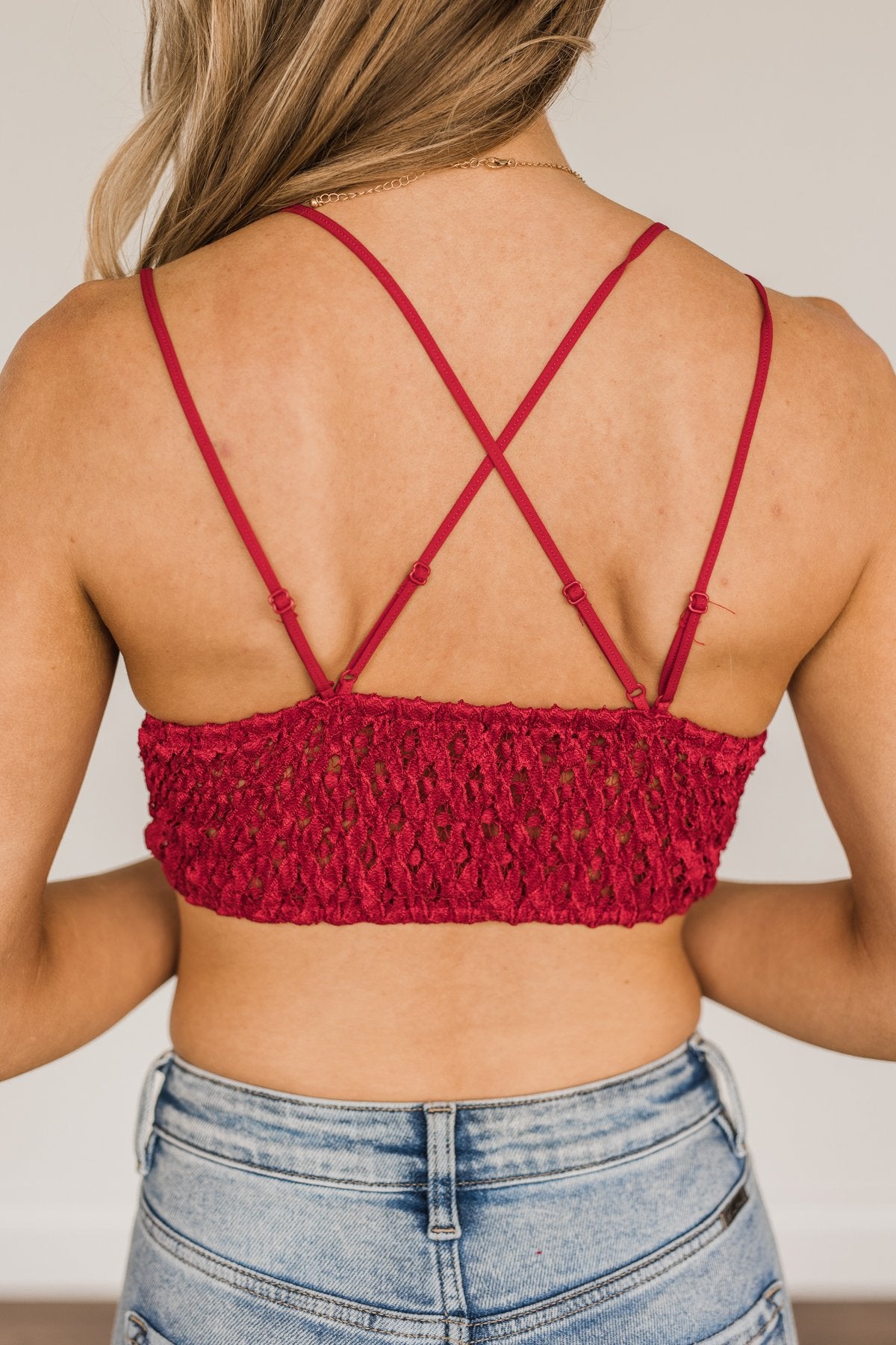 Beautiful Lace Bralette- Red