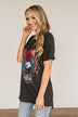 Hooray For The U.S.A. Graphic Top- Black