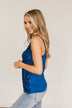 Dance Through The Night Sequin Tank Top- Royal Blue