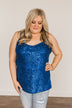 Dance Through The Night Sequin Tank Top- Royal Blue