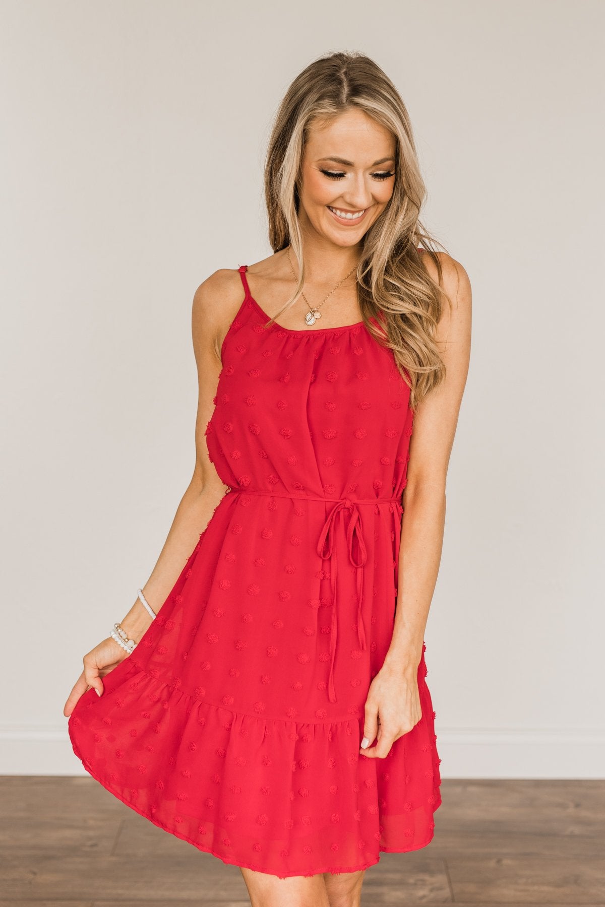 Feeling The Freedom Sleeveless Dress- Scarlet Red