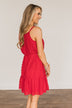 Feeling The Freedom Sleeveless Dress- Scarlet Red