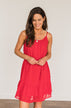 Feeling The Freedom Sleeveless Dress- Scarlet Red