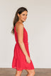Feeling The Freedom Sleeveless Dress- Scarlet Red