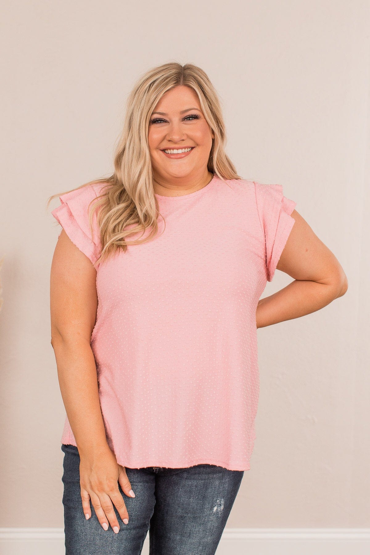 Comfortable In My Own Skin Top- Pink
