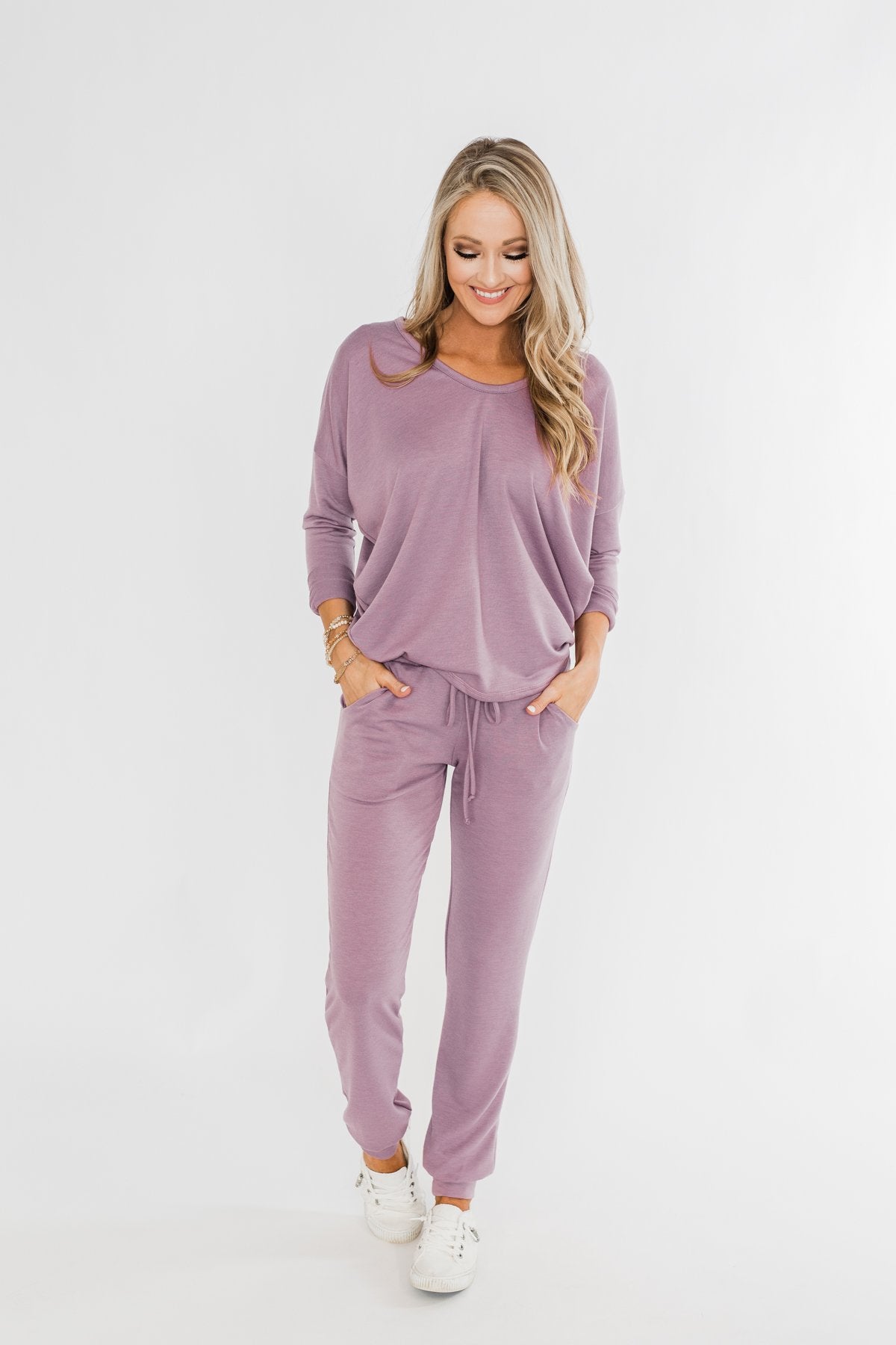 Solid Lounge Joggers- Lilac