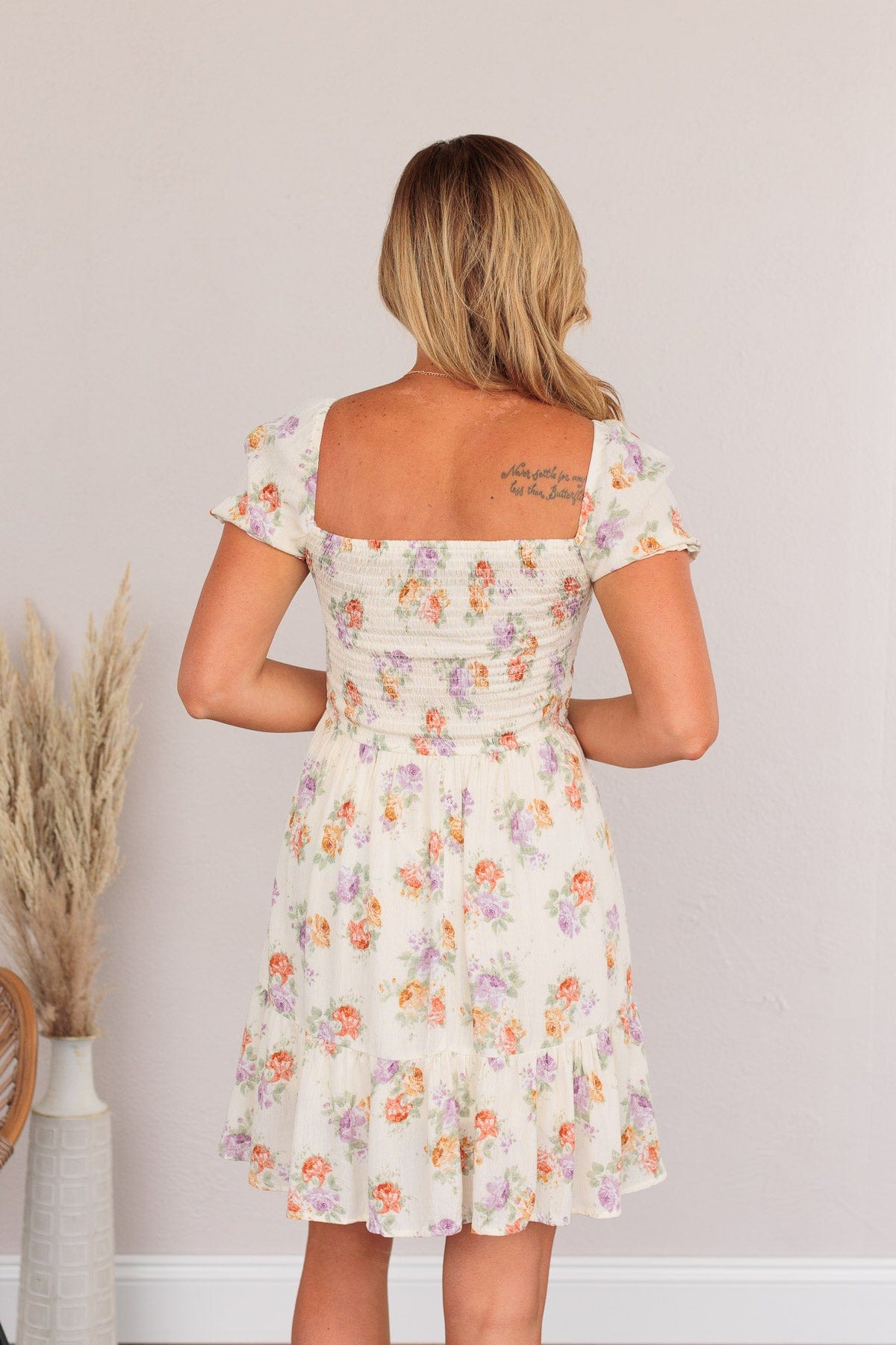 Get Some Sweet Loving Floral Dress- Natural