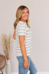 Stand Strong Together Striped Top- Ivory