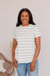 Stand Strong Together Striped Top- Ivory