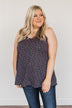 Aspire To Inspire Floral Knit Tank Top- Dark Navy
