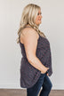 Aspire To Inspire Floral Knit Tank Top- Dark Navy