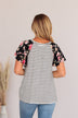 Complete The Look Striped Floral Top- Black