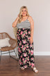 Searching For Me Floral Maxi Dress- Black