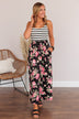 Searching For Me Floral Maxi Dress- Black