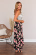 Searching For Me Floral Maxi Dress- Black