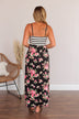 Searching For Me Floral Maxi Dress- Black