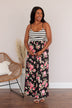 Searching For Me Floral Maxi Dress- Black