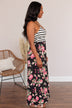 Searching For Me Floral Maxi Dress- Black