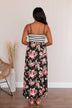Searching For Me Floral Maxi Dress- Black