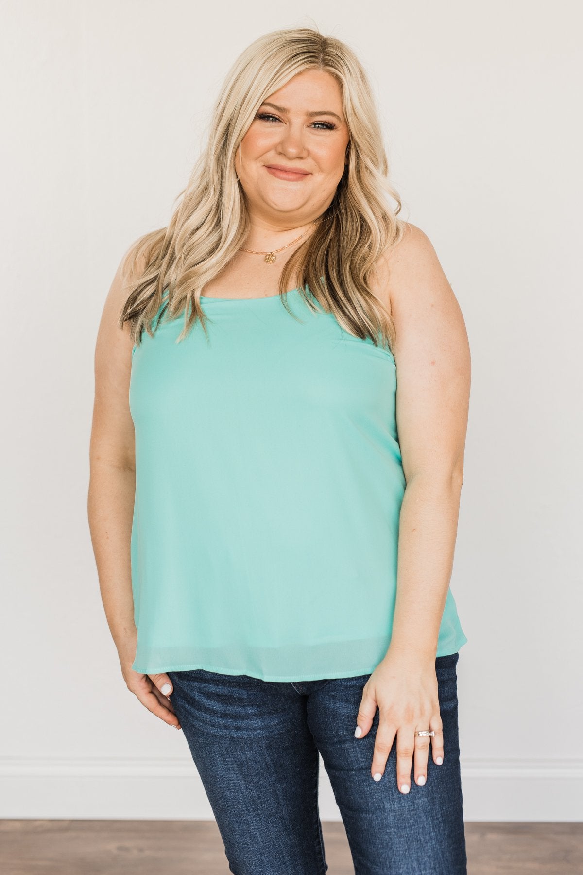 Must Have Been Love Tank Top- Mint Blue