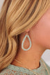 Opulent Lives Teardrop Dangle Earrings- Dusty Sage