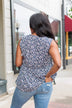 Garden Goddess Floral Tank- Navy