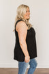 A Shining Moment Lace Tank Top- Black