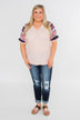 Uniquely You Button Detail Top- Blush