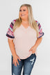 Uniquely You Button Detail Top- Blush
