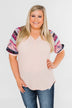 Uniquely You Button Detail Top- Blush