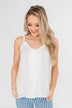 Happy Together Ruffle Tank Top- Ivory