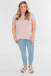Lift My Spirits Floral Ruffle Top- Mauve