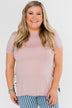 Lift My Spirits Floral Ruffle Top- Mauve