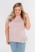 Lift My Spirits Floral Ruffle Top- Mauve